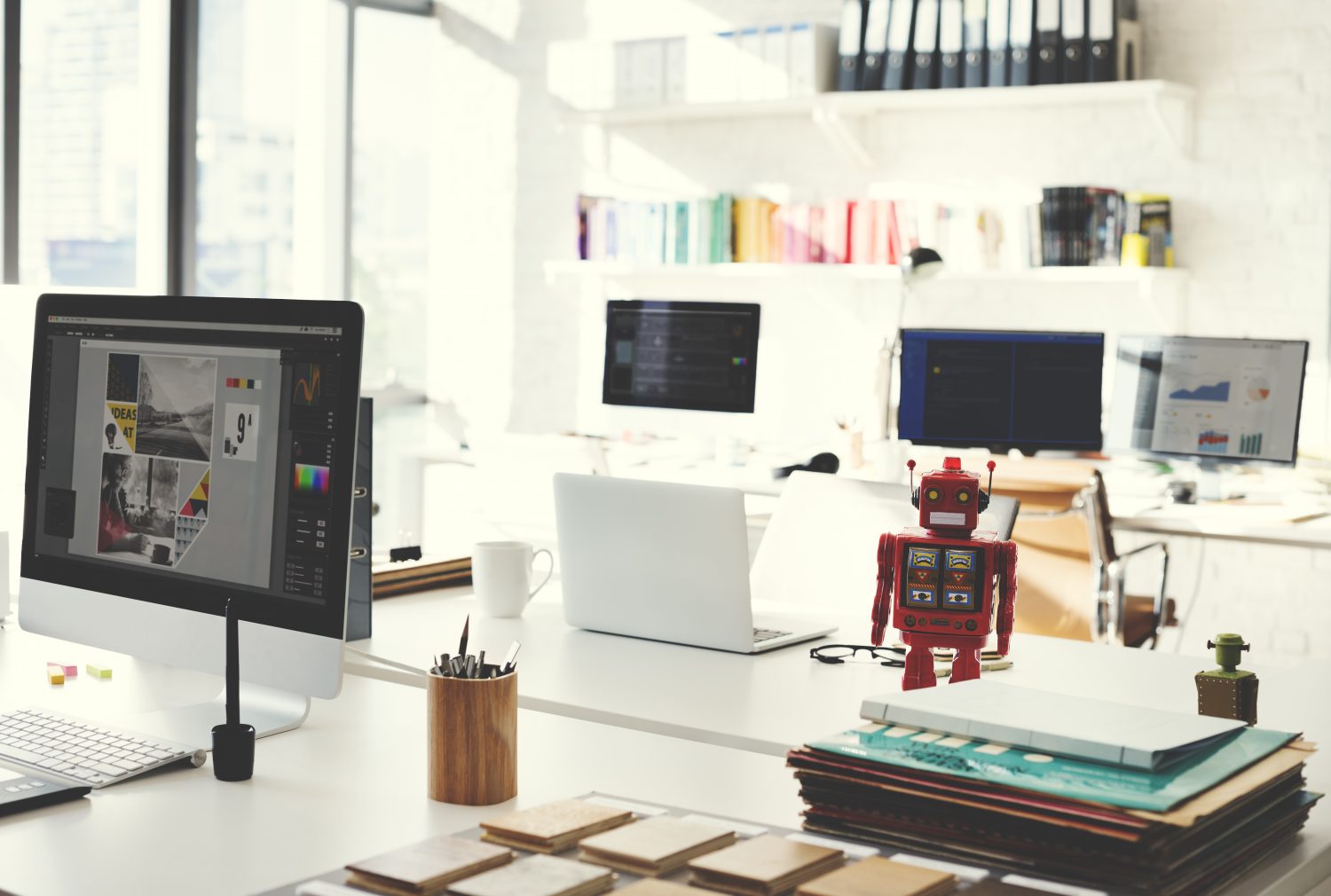 Design Studio Creativity Ideas Wood Palette Decoration Concept